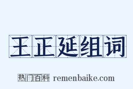 王正延组词是什么意思的图片